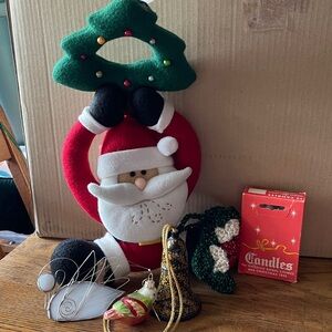 Door Knob Santa and Vintage Christmas Decor Bundle